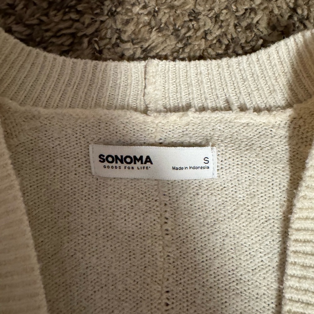Sonoma Cream Button-Up Cardigan - Picture 2 of 2